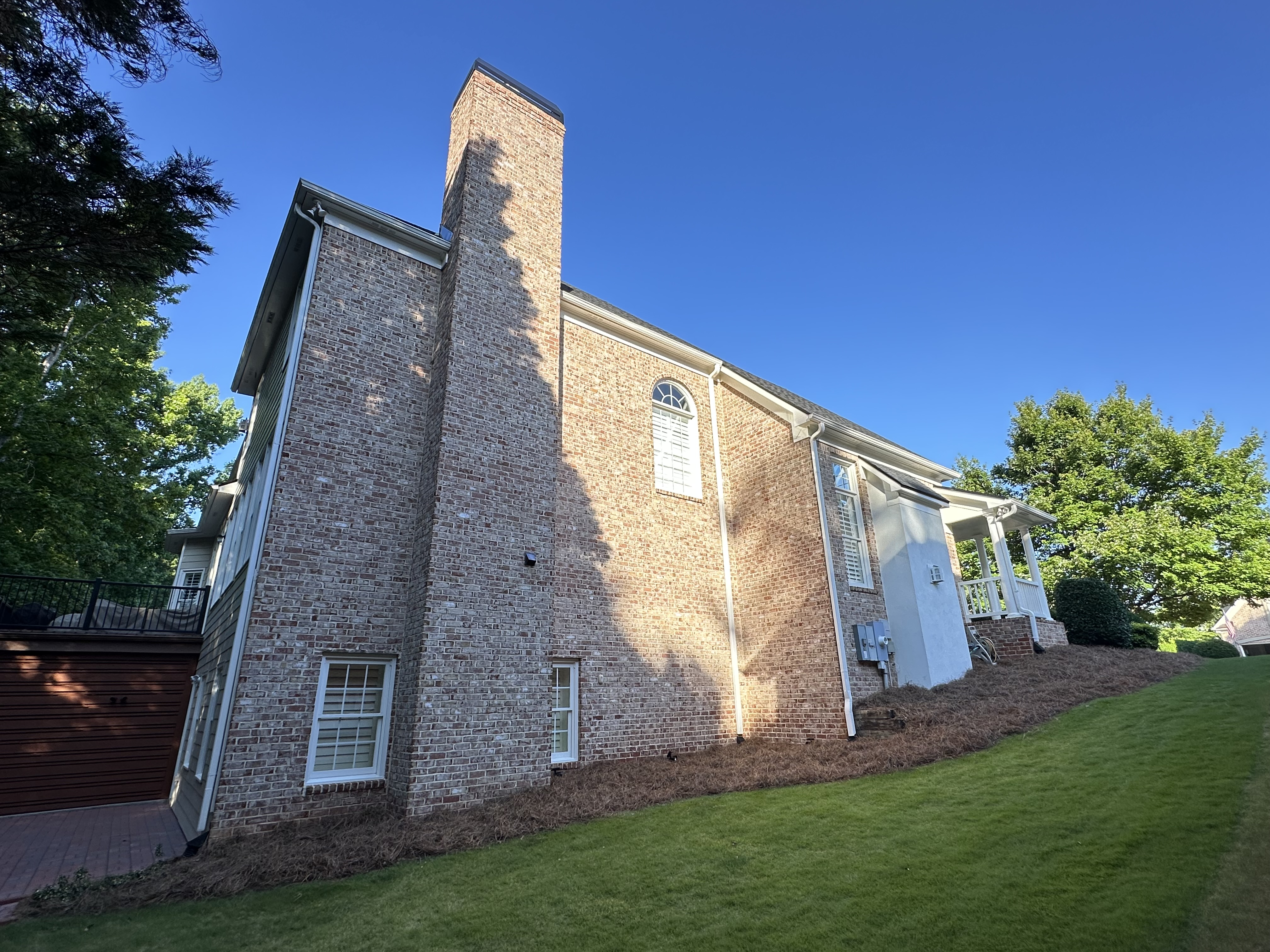 Side Elevation — Brick & Chimney